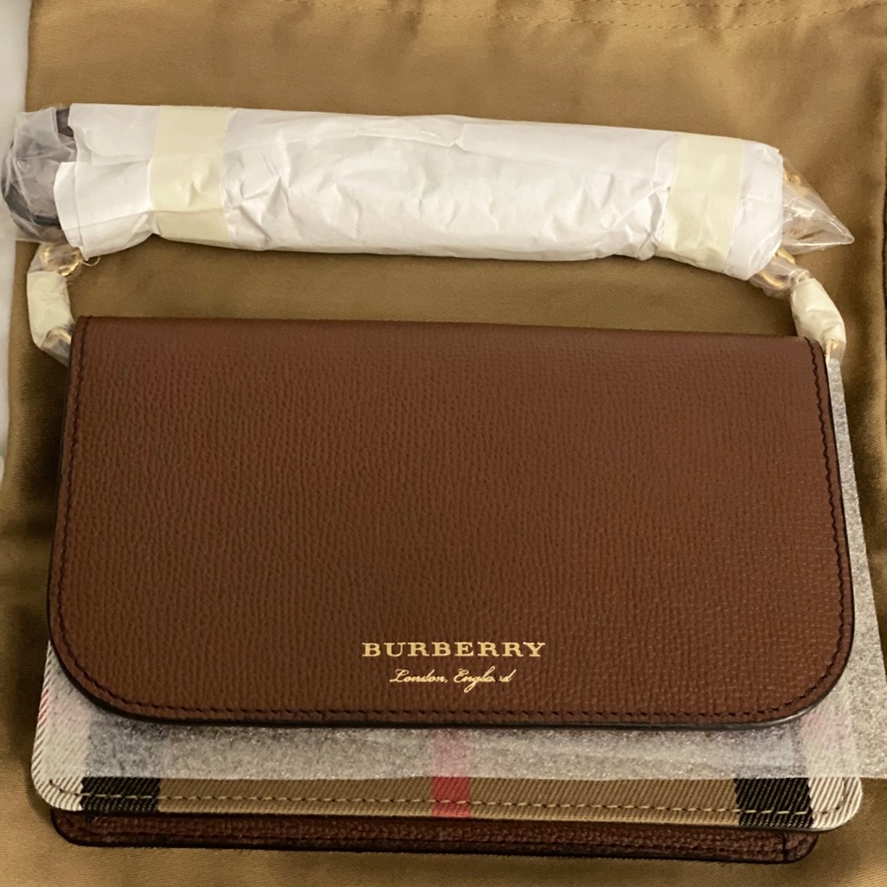 Hampshire House Check Leather Cross Body Bag